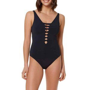 Bleu Rod Beattie Twister Mio Lace Down One Piece